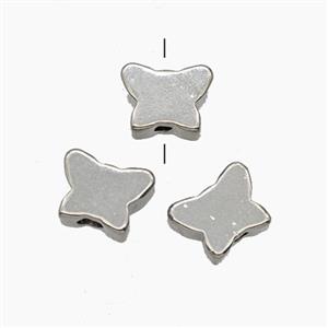Copper Butterfly Beads Platinum Plated, approx 6-8mm [FD29010]