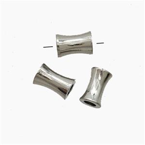 Copper Bamboo Tube Beads Platinum Plated, approx 4-6mm [FD29013]