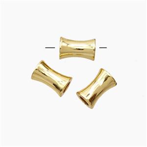 Copper Bamboo Tube Beads Gold Plated, approx 4-6mm [FD29014]