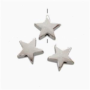Copper Star Beads Platinum Plated, approx 7mm [FD29019]