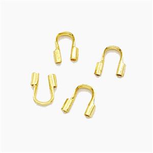 Copper Wire Thimble Protectors U-Shapes Guardian Gold Plated, approx 4.5mm [FD29048-4.5MM]