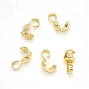 Copper Beadtips For Ballchain Gold Plated, approx 3.5-8mm [FD29053]
