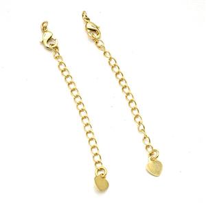 Copper Necklace Extender Gold Plated, approx 6mm, 60mm length [FD29072]