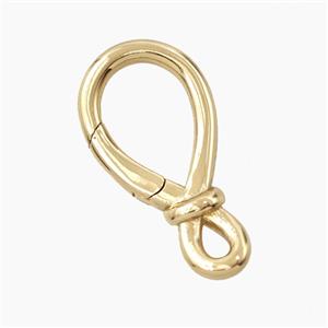 Copper Carabiner Clasp Gold Plated, approx 15-30mm [FD29105]