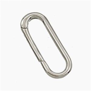 Copper Carabiner Clasp Platinum Plated, approx 10-25mm [FD29106]