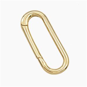 Copper Carabiner Clasp Gold Plated, approx 10-25mm [FD29107]
