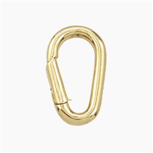 Copper Carabiner Clasp Gold Plated, approx 12-20mm [FD29109]