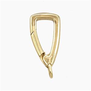 Copper Carabiner Clasp Gold Plated, approx 9-17mm [FD29111]