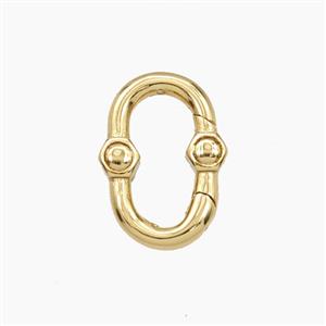 Copper Carabiner Clasp Gold Plated, approx 11-15mm [FD29113]