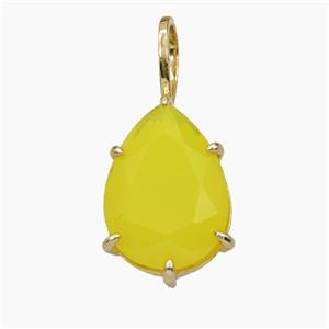 Yellos Crystal Glass Teardrop Pendant, approx 12-27mm [FD29199]