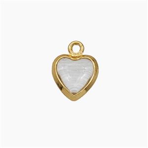 Crystal Glass Heart Pendant, approx 7mm [FD29229]