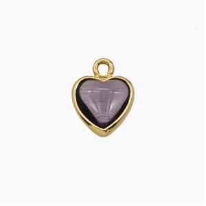Crystal Glass Heart Pendant, approx 7mm [FD29233]