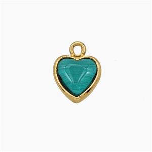 Peacockblue Crystal Glass Heart Pendant, approx 7mm [FD29237]