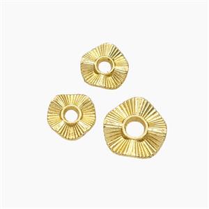 Copper Flower Spacer Beads Gold Plated, approx 8mm [FD29267-8MM]