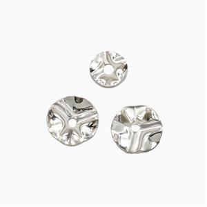 Copper Circle Spacer Beads Platinum Plated, approx 6mm [FD29272]