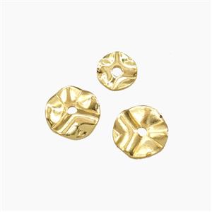 Copper Circle Spacer Beads Gold Plated, approx 8mm [FD29273-8MM]