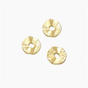 Copper Circle Spacer Beads Gold Plated, approx 6mm [FD29284]