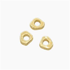 Copper Triangle Spacer Beads Gold Plated, approx 5-6mm [FD29288]