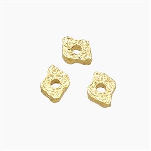 Copper Eye Spacer Beads Hammered Gold Plated, approx 5-6mm [FD29290]