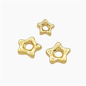 Copper Star Spacer Beads Gold Plated, approx 6mm [FD29295-6MM]