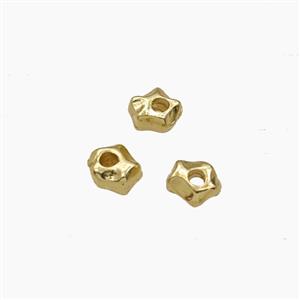 Copper Spacer Beads Freeform Irregular Gold Plated, approx 4mm [FD29298]