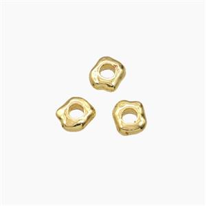 Copper Spacer Beads Freeform Gold Plated, approx 4-4.5mm [FD29300]