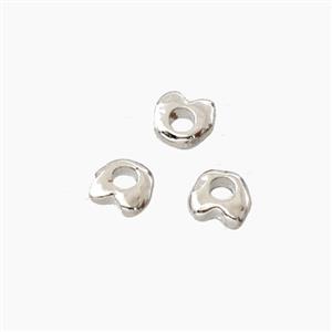 Copper Spacer Beads Irregular Platinum Plated, approx 4mm [FD29308]