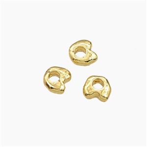 Copper Spacer Beads Irregular Gold Plated, approx 4mm [FD29309]