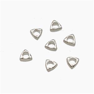 Copper Triangle Spacer Beads Platinum Plated, approx 3mm [FD29311]