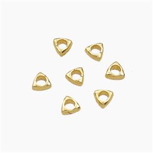Copper Triangle Spacer Beads Gold Plated, approx 3mm [FD29312]