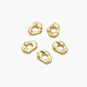 Copper Spacer Beads Irregular Freeform Gold Plated, approx 3-4mm [FD29316]