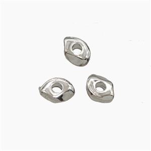 Copper Eye Spacer Beads Platinum Plated, approx 4-5mm [FD29317]