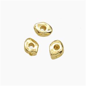 Copper Eye Spacer Beads Gold Plated, approx 4-5mm [FD29318]