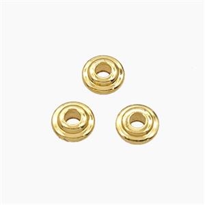 Copper Rondelle Spacer Beads Gold Plated, approx 5mm [FD29320]