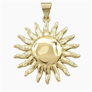 Copper Sun Pendant Gold Plated, approx 38mm [FD29397]