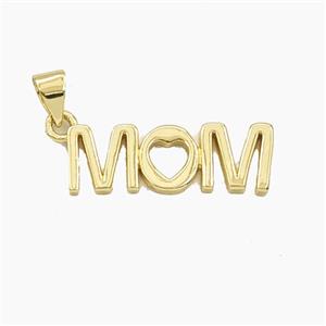 Copper MOM Pendant Gold Plated, approx 8-23mm [FD29405]