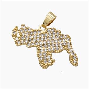 Copper Map Charms Pendant Pave Zirconia Gold Plated, approx 18-30mm [FD29501]