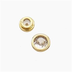 White Cubic Zirconia Star Beads Prong-Set No-Hole, approx 6.5mm [FD29615-6.5MM]