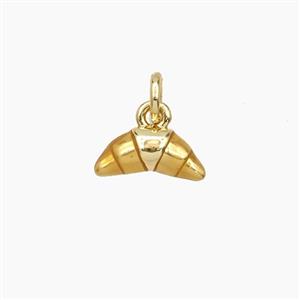 Copper Croissant Pendant Yellow Painted Gold Plated, approx 5-11mm [FD29708]