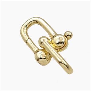 Copper Carabiner Clasp Gold Plated, approx 12-24mm [FD29835]