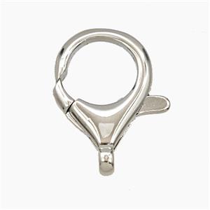 Copper Lobster Clasp Platinum Plated, approx 15-23mm [FD29836]