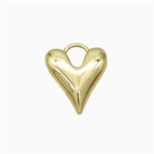 Copper Heart Pendant Gold Plated, approx 12-14mm [FN20028]
