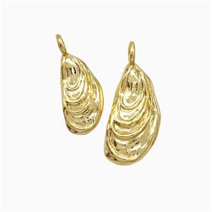 Copper Mussel Pendant Gold Plated, approx 6-12mm [FN20061-S]