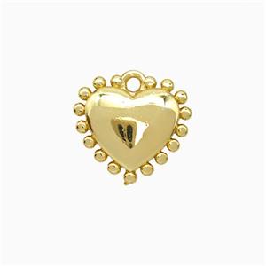 Copper Heart Pendant Gold Plated, approx 13mm [FN20062]