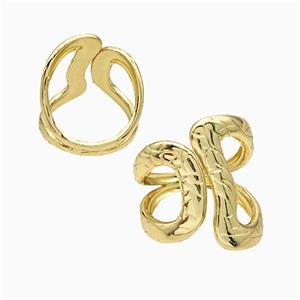 Copper Rings Gold Plated, approx 20mm, 18mm dia [FN20136]