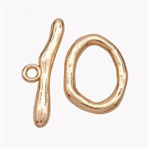 Copper Toggle Clasp Rose Gold, approx 16-21mm, 30mm [FN49505]