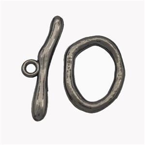 Copper Toggle Clasp Black Plated, approx 16-21mm, 30mm [FN49506]