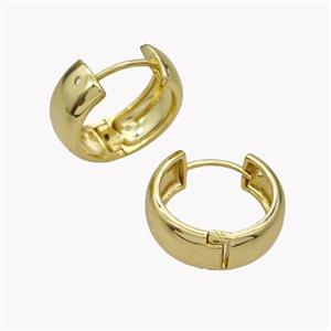 Copper Hoop Earrings Gold Plated, approx 10mm dia [FN49508-10MM]