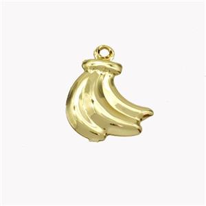 Copper Banana Pendant Gold Plated, approx 12-14mm [FN49572]