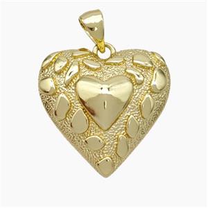 Copper Heart Pendant Gold Plated, approx 20mm [FN49634]